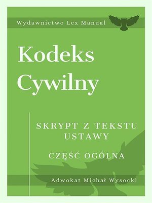 cover image of Kodeks cywilny. Część ogólna
